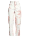 High Woman Jeans Pink Size 10 Cotton