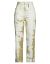 High Woman Denim Pants Sage Green Size 12 Cotton In Sage Green