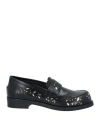 HIGH HIGH WOMAN LOAFERS BLACK SIZE 8 LEATHER
