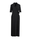High Woman Maxi Dress Black Size 8 Nylon, Elastane In Black