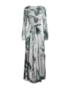 High Woman Maxi Dress Light Grey Size 12 Polyester In Grey