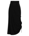 High Woman Maxi Skirt Black Size 4 Acetate, Nylon, Elastane In Black