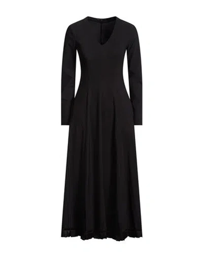 High Woman Midi Dress Black Size 10 Nylon, Elastane