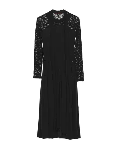 High Midi Dresses In Black