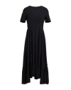 High Woman Midi Dress Black Size 12 Nylon, Elastane