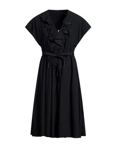 High Woman Midi Dress Black Size 12 Nylon, Elastane