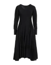 High Tech Woman Midi Dress Black Size 10 Polyamide, Elastane