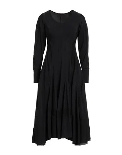 High Woman Midi Dress Black Size 12 Polyamide, Elastane