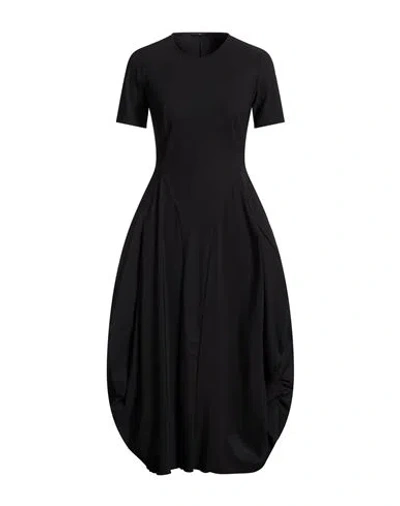 High Woman Midi Dress Black Size 6 Polyamide, Elastane
