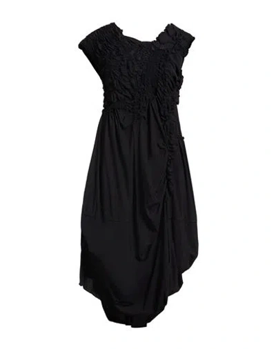 High Woman Midi Dress Black Size 8 Nylon, Elastane