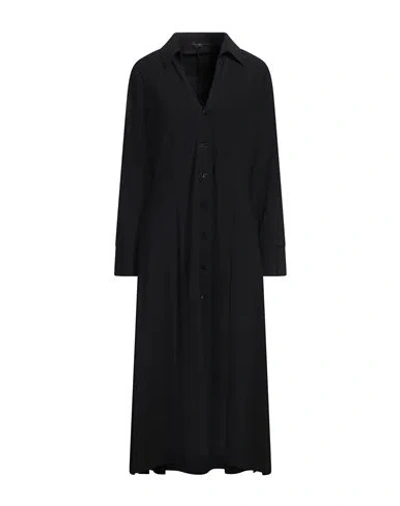 High Woman Midi Dress Black Size 8 Nylon, Elastane