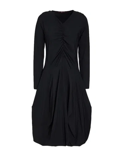 High Woman Midi Dress Black Size 8 Nylon, Elastane