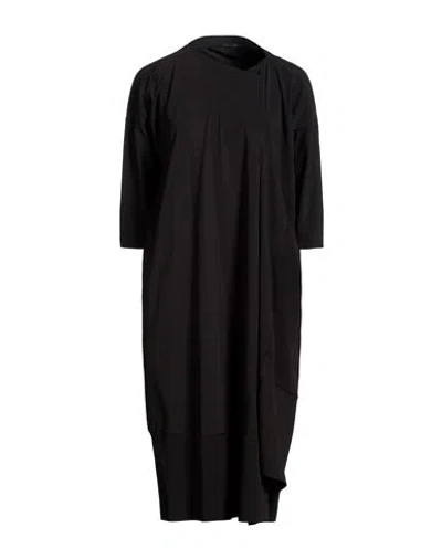 High Woman Midi Dress Black Size 8 Nylon, Elastane