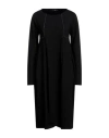 High Woman Midi Dress Midnight Blue Size Xl Rayon, Nylon, Elastane In Black