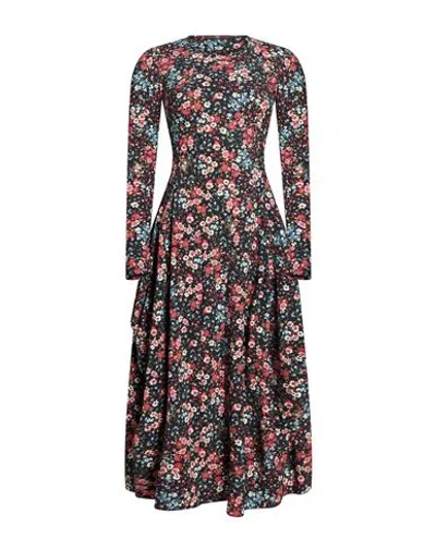 High Woman Midi Dress Blue Size 8 Nylon, Elastane In Multi