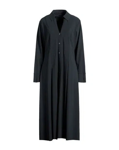 High Woman Midi Dress Charcoal Size 2 Nylon, Elastane In Gray