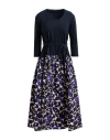High Happiness Stretch-jersey And Taffeta Midi Dress In Purple
