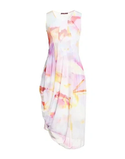 High Woman Midi Dress Ivory Size 10 Polyester, Elastane In White