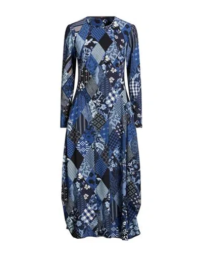 High Woman Midi Dress Light Blue Size 12 Nylon, Elastane