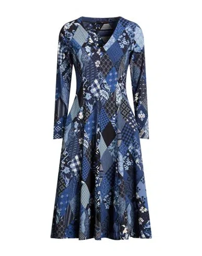 High Woman Midi Dress Light Blue Size 12 Nylon, Elastane