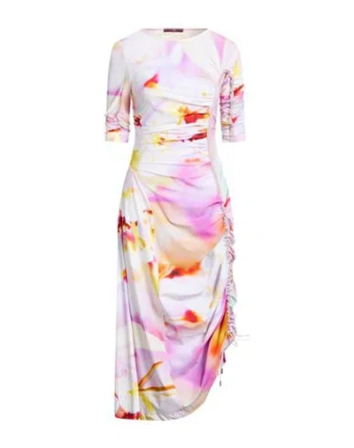 High Woman Midi Dress Lilac Size 8 Nylon, Elastane In Purple