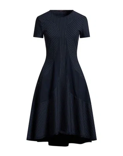 High Woman Midi Dress Midnight Blue Size 10 Nylon, Elastane, Polyester