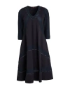High Woman Midi Dress Midnight Blue Size 6 Rayon, Nylon, Elastane In Blue