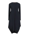 High Woman Midi Dress Midnight Blue Size 8 Nylon, Elastane In Blue