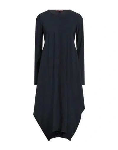 High Woman Midi Dress Midnight Blue Size 8 Nylon, Elastane