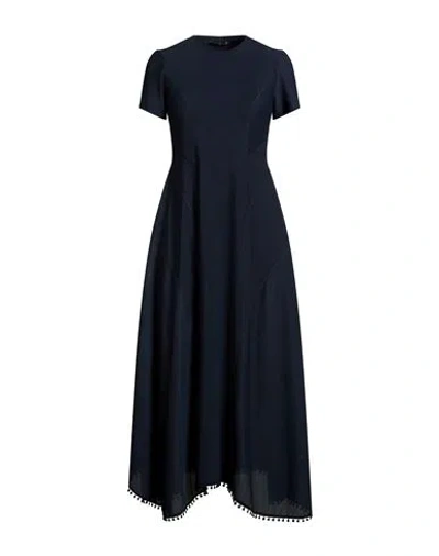 High Woman Midi Dress Midnight Blue Size 8 Nylon, Elastane