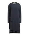 High Woman Midi Dress Midnight Blue Size L Rayon, Elastane In Blue