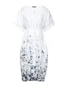 High Midi Dresses In White