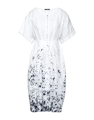 High Midi Dresses In White