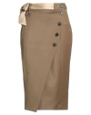 High Woman Midi Skirt Camel Size 2 Virgin Wool, Polyester, Elastane In Beige
