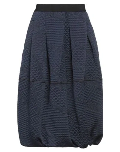 High Woman Midi Skirt Midnight Blue Size 10 Polyamide, Polyester, Elastane
