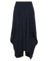High Woman Midi Skirt Midnight Blue Size 8 Polyester, Elastane In Blue