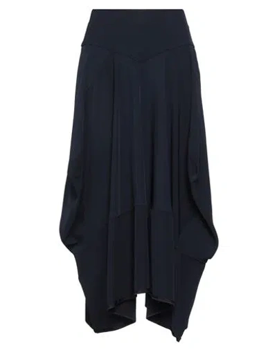 High Woman Midi Skirt Midnight Blue Size 8 Polyester, Elastane