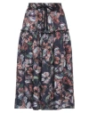 High Woman Midi Skirt Midnight Blue Size 12 Rayon In Blue