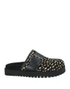 High Woman Mules & Clogs Black Size 7 Leather In Black