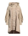 High Woman Overcoat & Trench Coat Beige Size 12 Cotton, Elastane, Nylon In Beige