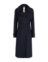 High Woman Overcoat & Trench Coat Bright Blue Size 12 Cotton, Nylon