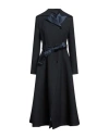 High Tech Woman Overcoat & Trench Coat Midnight Blue Size 12 Polyester, Elastane In Blue