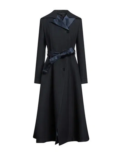 High Tech Woman Overcoat & Trench Coat Midnight Blue Size 12 Polyester, Elastane