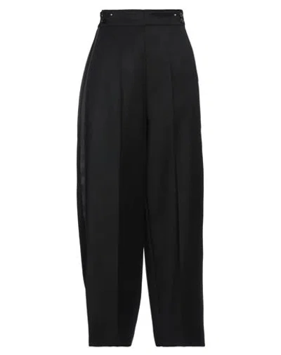 High Woman Pants Black Size 6 Virgin Wool, Polyester, Elastane