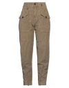 High Woman Pants Camel Size 10 Cotton, Linen, Elastane In Beige