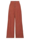 High Woman Pants Chocolate Brown Size 10 Cotton, Lyocell, Elastane In Brown