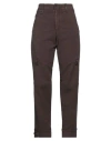 High Woman Pants Dark Brown Size 12 Cotton, Elastane, Rayon In Brown
