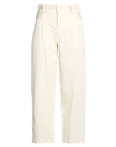 High Woman Pants Ivory Size 6 Cotton, Linen In White