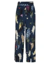 High Woman Pants Midnight Blue Size 10 Silk