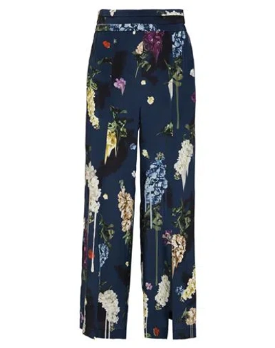 High Woman Pants Midnight Blue Size 10 Silk